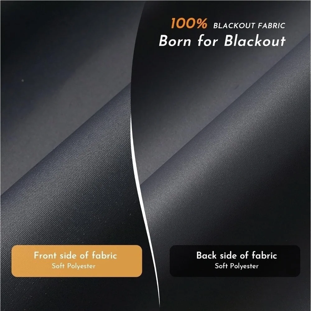 Persilux Cordless Blackout Shades with Valance, Thermal Insulated 30 X 72